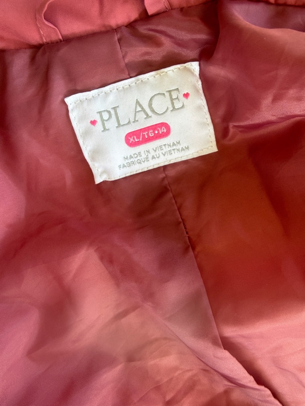 Place Rose Pink Satin-Lined Jacket